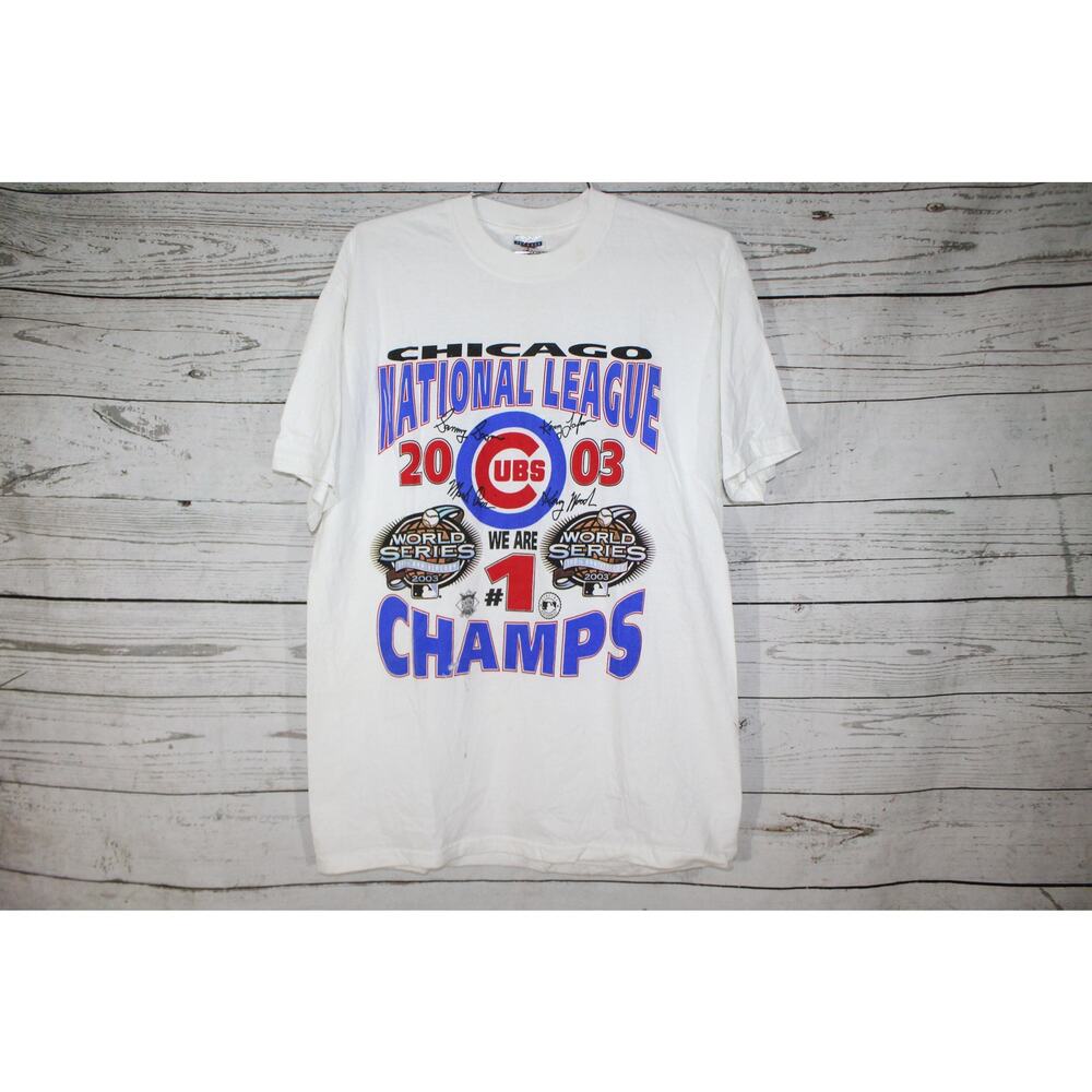 Chicago Cubs 2003 National League Champions Error Print World Series T-shirt